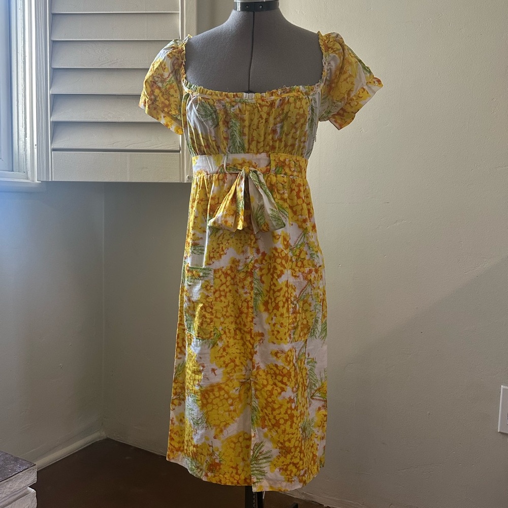 DVF Floral Yellow Dress